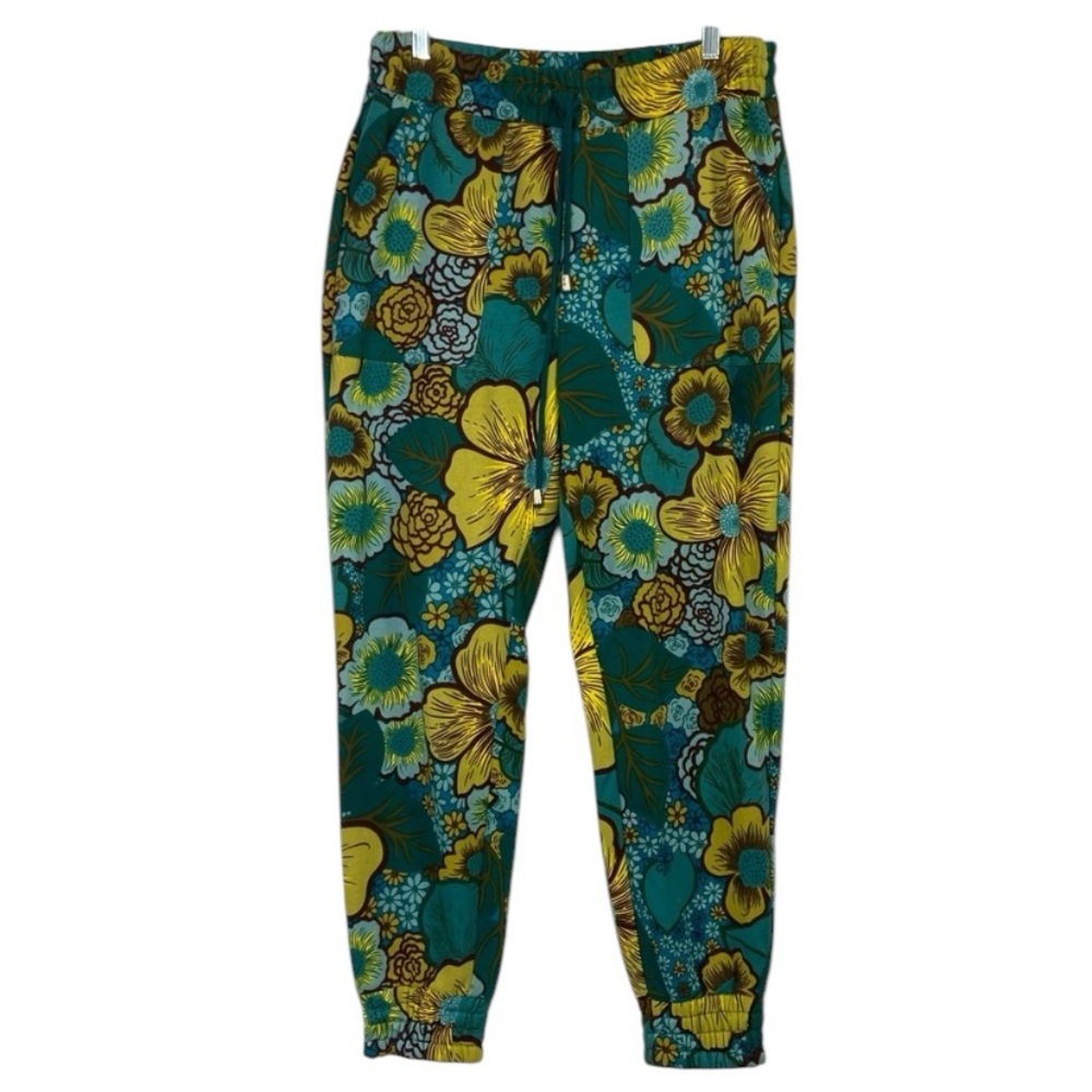 INC International Concepts printed joggers Karlie garden flower sweatpants. Sz L
